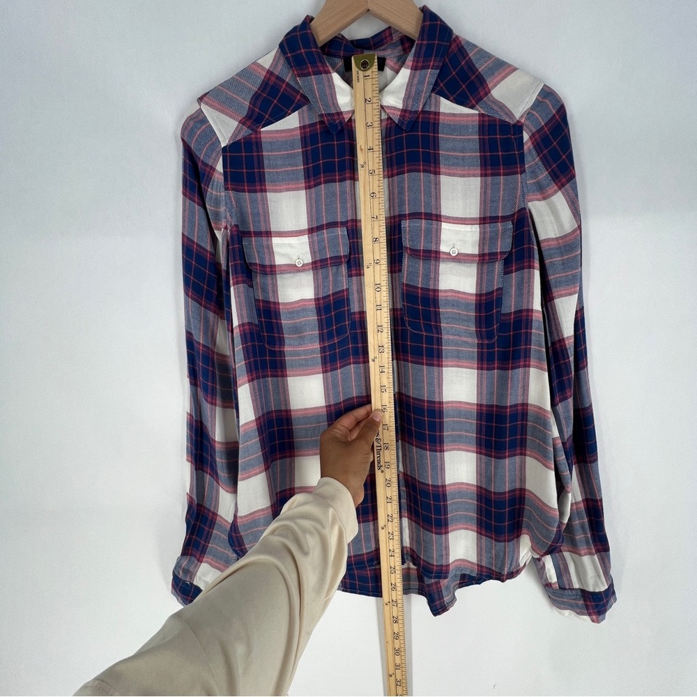 PAIGE Trudy Shirt Soft Plaid Casual Button Front‎ XS - Picture 15 of 16